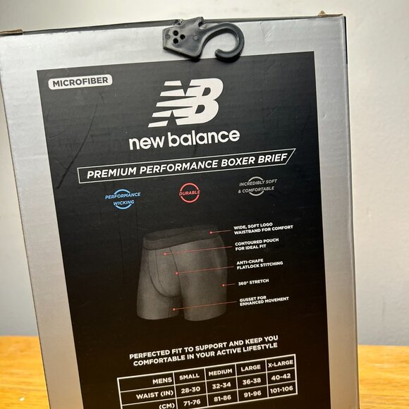 New Balance Men's Boxer Briefs Premium Performance Small - Picture 2 of 2